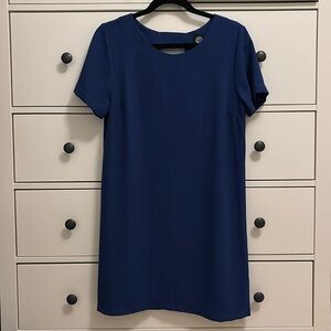 Bobeau Shift Crew Neck Dress